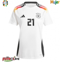 Camiseta Alemania Ilkay Gundogan #21 Primera Equipación para mujer Eurocopa 2024 manga corta
